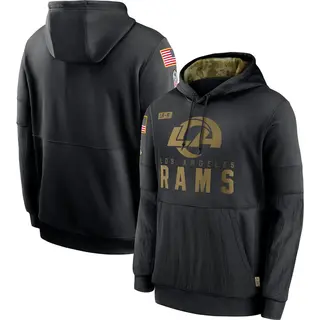 Los Angeles Rams Men's 2020 Salute to Service Sideline Performance Pullover Hoodie - Black