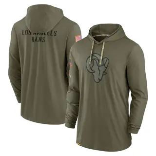 Los Angeles Rams Men's 2022 Salute to Service Tonal Pullover Hoodie - Olive