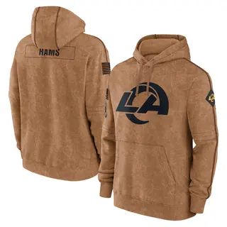 Los Angeles Rams Men's 2023 Salute to Service Club Pullover Hoodie - Brown