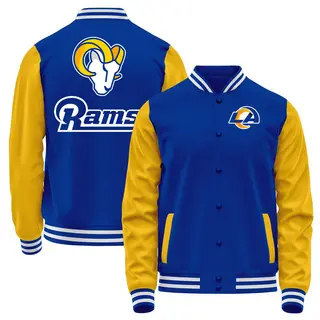 Los Angeles Rams Men's Blue Full-Snap Jacket - Orange