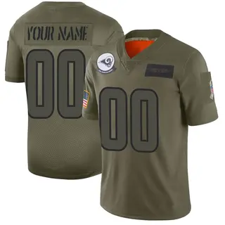 Los Angeles Rams Men's Custom Limited 2019 Salute to Service Jersey - Camo