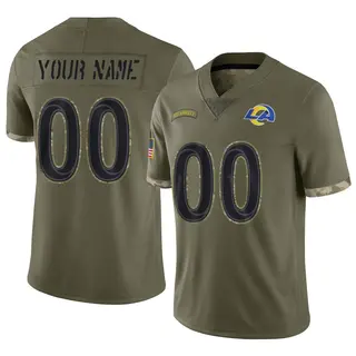 Los Angeles Rams Men's Custom Limited 2022 Salute To Service Jersey - Olive