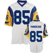 Los Angeles Rams Men's Jack Youngblood Authentic Mitchell and Ness Throwback Jersey - White