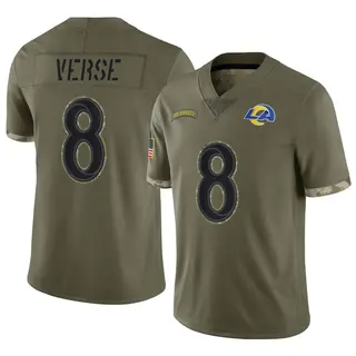 Los Angeles Rams Men's Jared Verse Limited 2022 Salute To Service Jersey - Olive