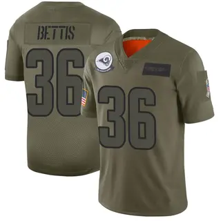 Los Angeles Rams Men's Jerome Bettis Limited 2019 Salute to Service Jersey - Camo