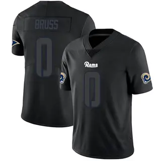 Los Angeles Rams Men's Logan Bruss Limited Jersey - Black Impact