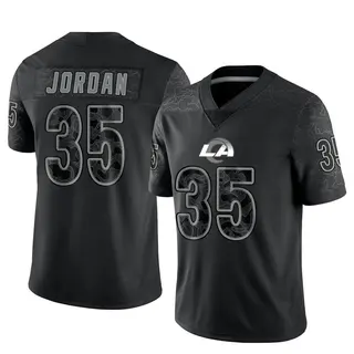 Los Angeles Rams Men's Michael Jordan Limited Reflective Jersey - Black
