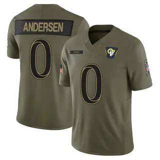 Los Angeles Rams Men's Nick Andersen Limited 2025 Salute to Service Jersey - Olive