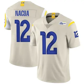 Los Angeles Rams Men's Puka Nacua Limited Bone Vapor Jersey