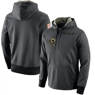 Los Angeles Rams Men's Salute to Service Player Performance Hoodie - Anthracite