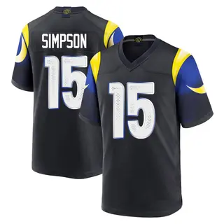 Los Angeles Rams Men's Ty Simpson Game Midnight 2025 Rivalries Collection Jersey - Blue