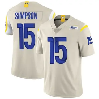 Los Angeles Rams Men's Ty Simpson Limited Bone Vapor Jersey