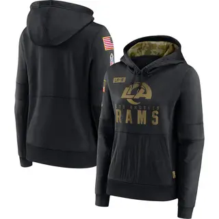 Los Angeles Rams Women's 2020 Salute to Service Performance Pullover Hoodie - Black