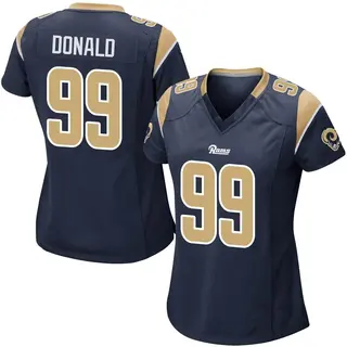 Los Angeles Rams Women's Aaron Donald Game Team Color Jersey - Navy