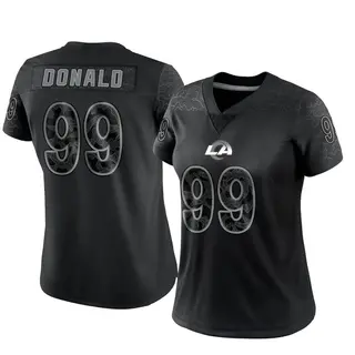 Los Angeles Rams Women's Aaron Donald Limited Reflective Jersey - Black