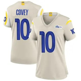 Los Angeles Rams Women's Britain Covey Game Bone Jersey
