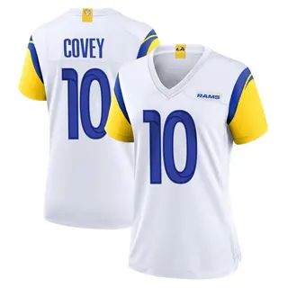 Los Angeles Rams Women's Britain Covey Game Jersey - White