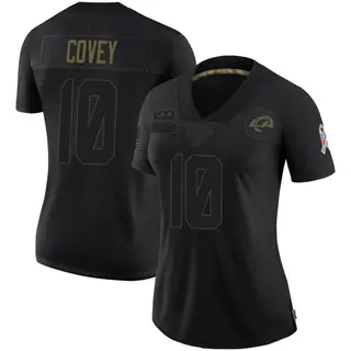Los Angeles Rams Women's Britain Covey Limited 2020 Salute To Service Jersey - Black