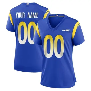 Los Angeles Rams Women's Custom Game Alternate Jersey - Royal