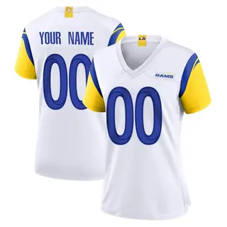 Los Angeles Rams Women's Custom Game Jersey - White