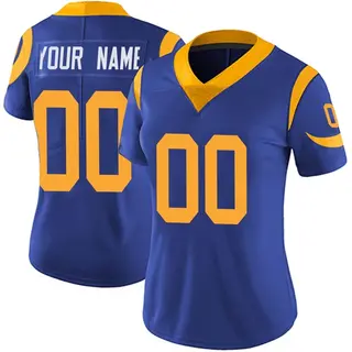 Los Angeles Rams Women's Custom Limited Alternate Vapor Untouchable Jersey - Royal