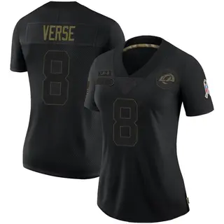 Los Angeles Rams Women's Jared Verse Limited 2020 Salute To Service Jersey - Black