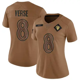 Los Angeles Rams Women's Jared Verse Limited 2023 Salute To Service Jersey - Brown