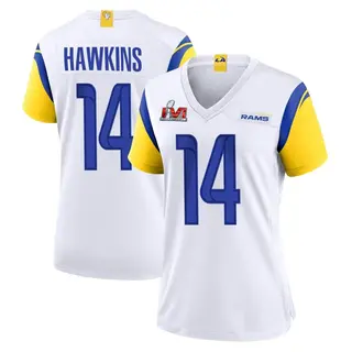 Los Angeles Rams Women's Javian Hawkins Game Super Bowl LVI Bound Jersey - White