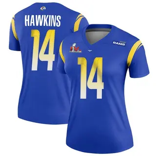 Los Angeles Rams Women's Javian Hawkins Legend Super Bowl LVI Bound Jersey - Royal