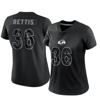 Los Angeles Rams Women's Jerome Bettis Limited Reflective Jersey - Black