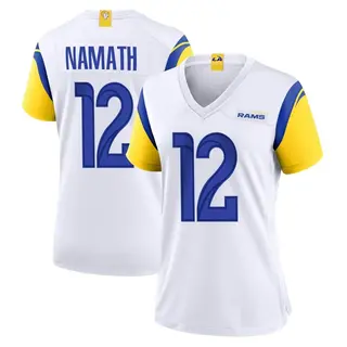 Los Angeles Rams Women's Joe Namath Game Jersey - White