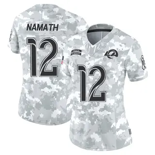 Los Angeles Rams Women's Joe Namath Limited 2024 Salute to Service Jersey - Arctic Camo