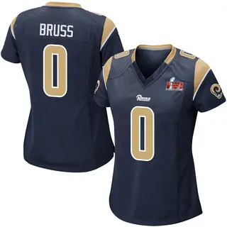 Los Angeles Rams Women's Logan Bruss Game Team Color Super Bowl LVI Bound Jersey - Navy