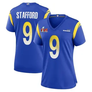 Los Angeles Rams Women's Matthew Stafford Game Alternate Super Bowl LVI Bound Jersey - Royal