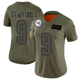 Los Angeles Rams Women's Matthew Stafford Limited 2019 Salute to Service Jersey - Camo