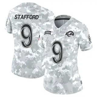 Los Angeles Rams Women's Matthew Stafford Limited 2024 Salute to Service Jersey - Arctic Camo
