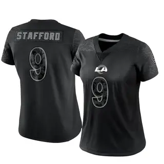 Los Angeles Rams Women's Matthew Stafford Limited Reflective Jersey - Black