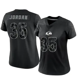 Los Angeles Rams Women's Michael Jordan Limited Reflective Jersey - Black