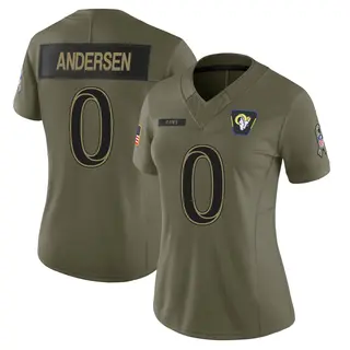 Los Angeles Rams Women's Nick Andersen Limited 2025 Salute to Service Jersey - Olive