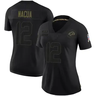 Los Angeles Rams Women's Puka Nacua Limited 2020 Salute To Service Jersey - Black