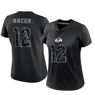 Los Angeles Rams Women's Puka Nacua Limited Reflective Jersey - Black