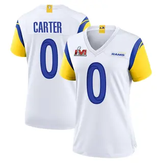 Los Angeles Rams Women's Roger Carter Game Super Bowl LVI Bound Jersey - White