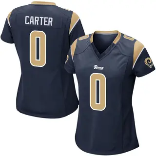 Los Angeles Rams Women's Roger Carter Game Team Color Jersey - Navy