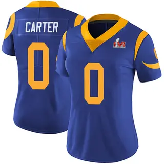 Los Angeles Rams Women's Roger Carter Limited Alternate Vapor Untouchable Super Bowl LVI Bound Jersey - Royal