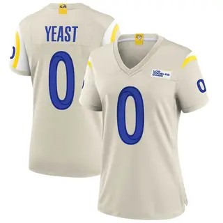 Los Angeles Rams Women's Russ Yeast Game Bone Jersey