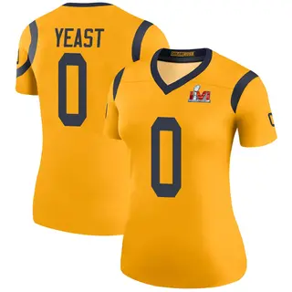 Los Angeles Rams Women's Russ Yeast Legend Color Rush Super Bowl LVI Bound Jersey - Gold