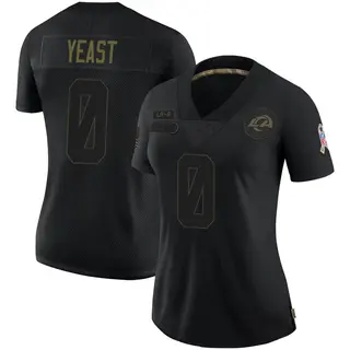 Los Angeles Rams Women's Russ Yeast Limited 2020 Salute To Service Jersey - Black