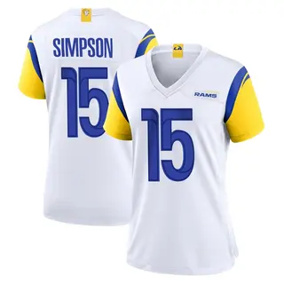 Los Angeles Rams Women's Ty Simpson Game Jersey - White