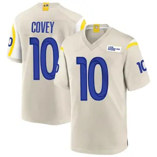 Los Angeles Rams Youth Britain Covey Game Bone Jersey