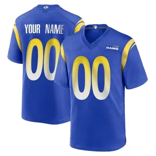 Los Angeles Rams Youth Custom Game Alternate Jersey - Royal